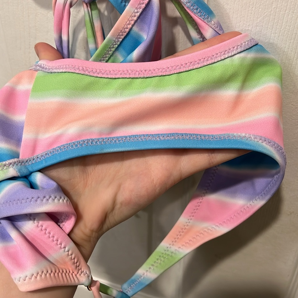 NWT Kulani Kinis Fun Full Coverage Tie Side Bikini Bottom in Fairy Floss Color! - Picture 8 of 8